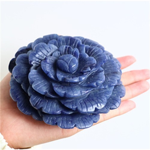 0.54kg Natural Blue Aventurine Flower Reiki Crystal Decor Mineral Specimen Gift
