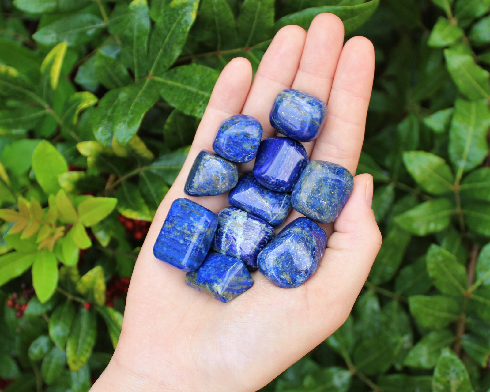 Lapis Lazuli Tumbled Stone: 2 Premium ‘A’ Grade Large Tumble Stones
