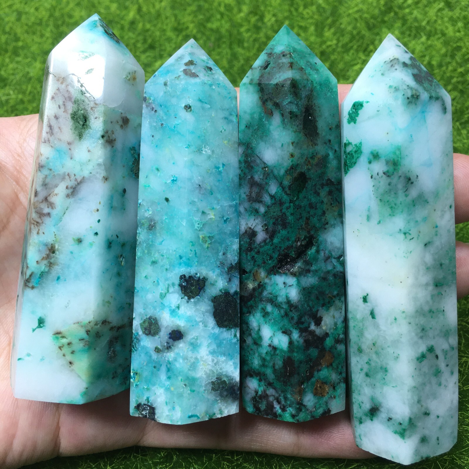Natural PHOENIX Stone Obelisk Quartz Crystal Wand Tower Point Reiki Healing 1pc
