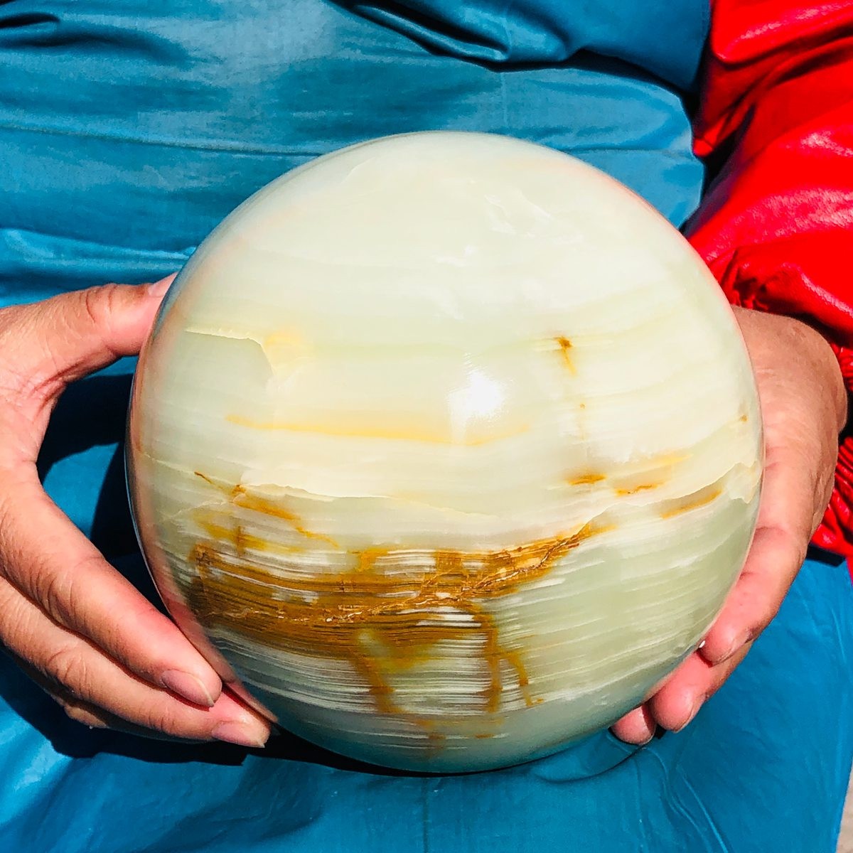 5450g Natural Afghan Jade Chakra Quartz Sphere healing ball Specimen