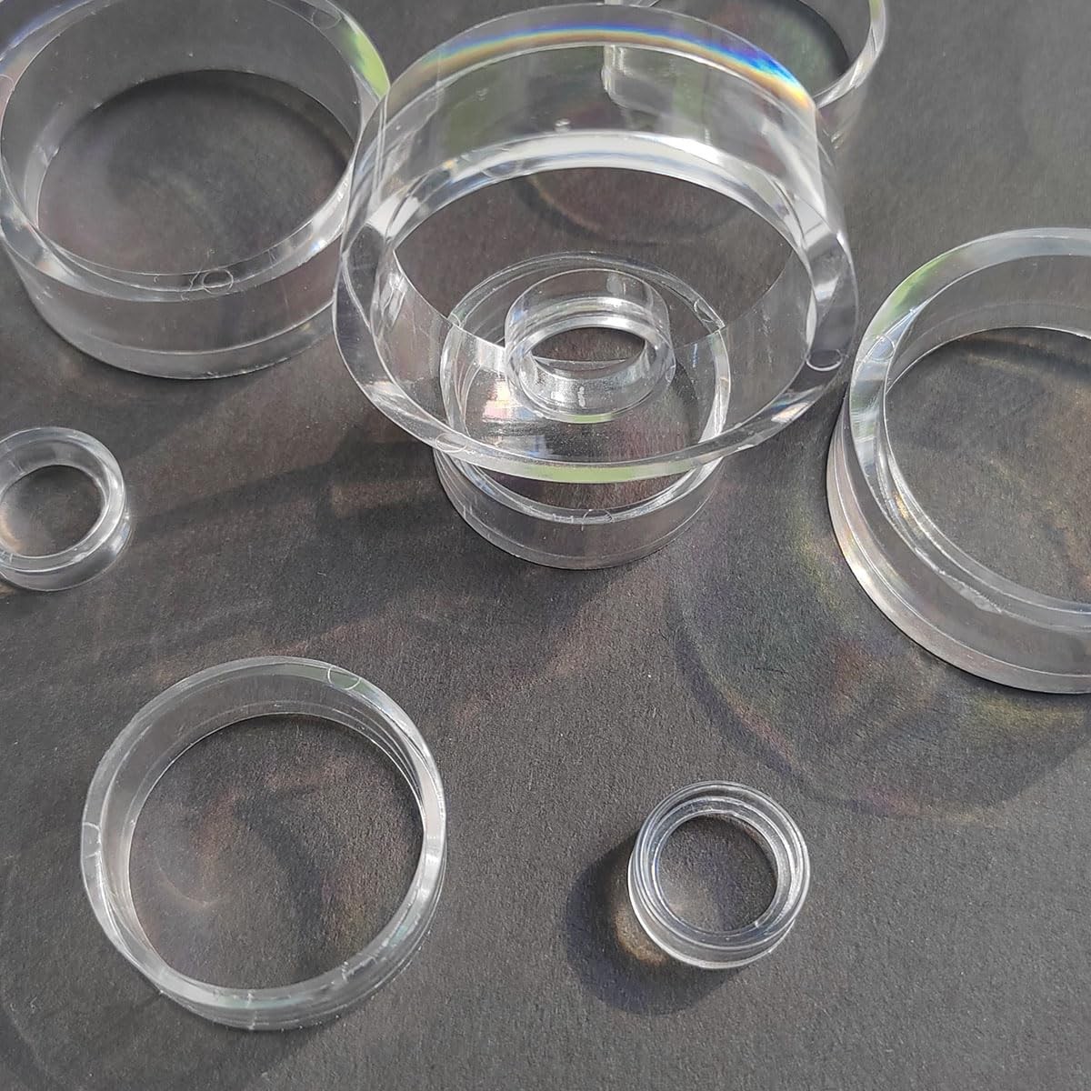 48 Pcs Clear Baseball Ring Stand Sphere Display Holder for Golf Ball Baseball