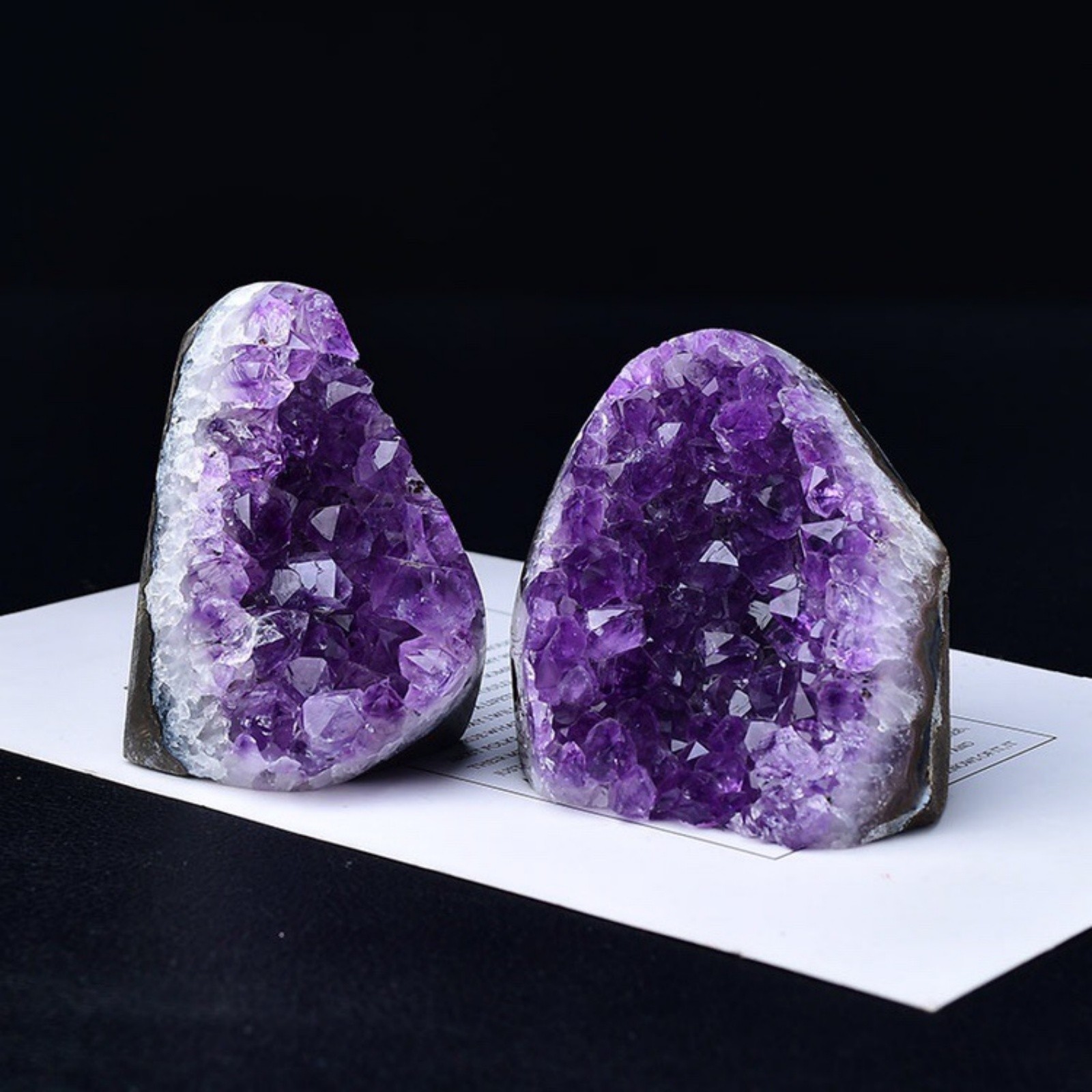 Natural Amethyst Crystal Cluster Geode Stone Home Decoration Ornament Gift