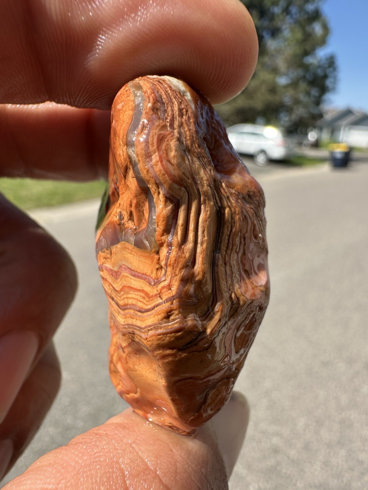 1.45 oz Lake Superior Agate Rare Chalky Opaque Fire Canyon Paint Agate (DEAL)