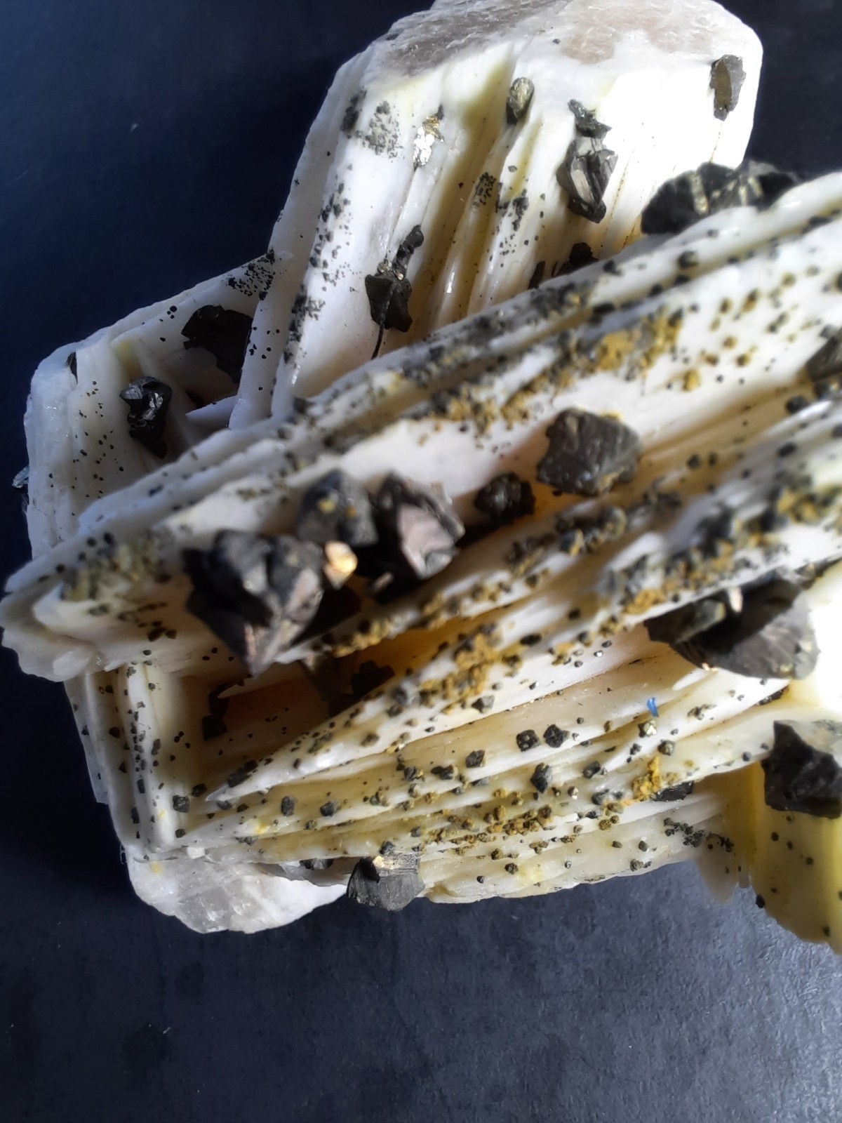 Pyrite Crystals on Barite, Morocco 2 1/2 x 1 5/8th x 1 inch