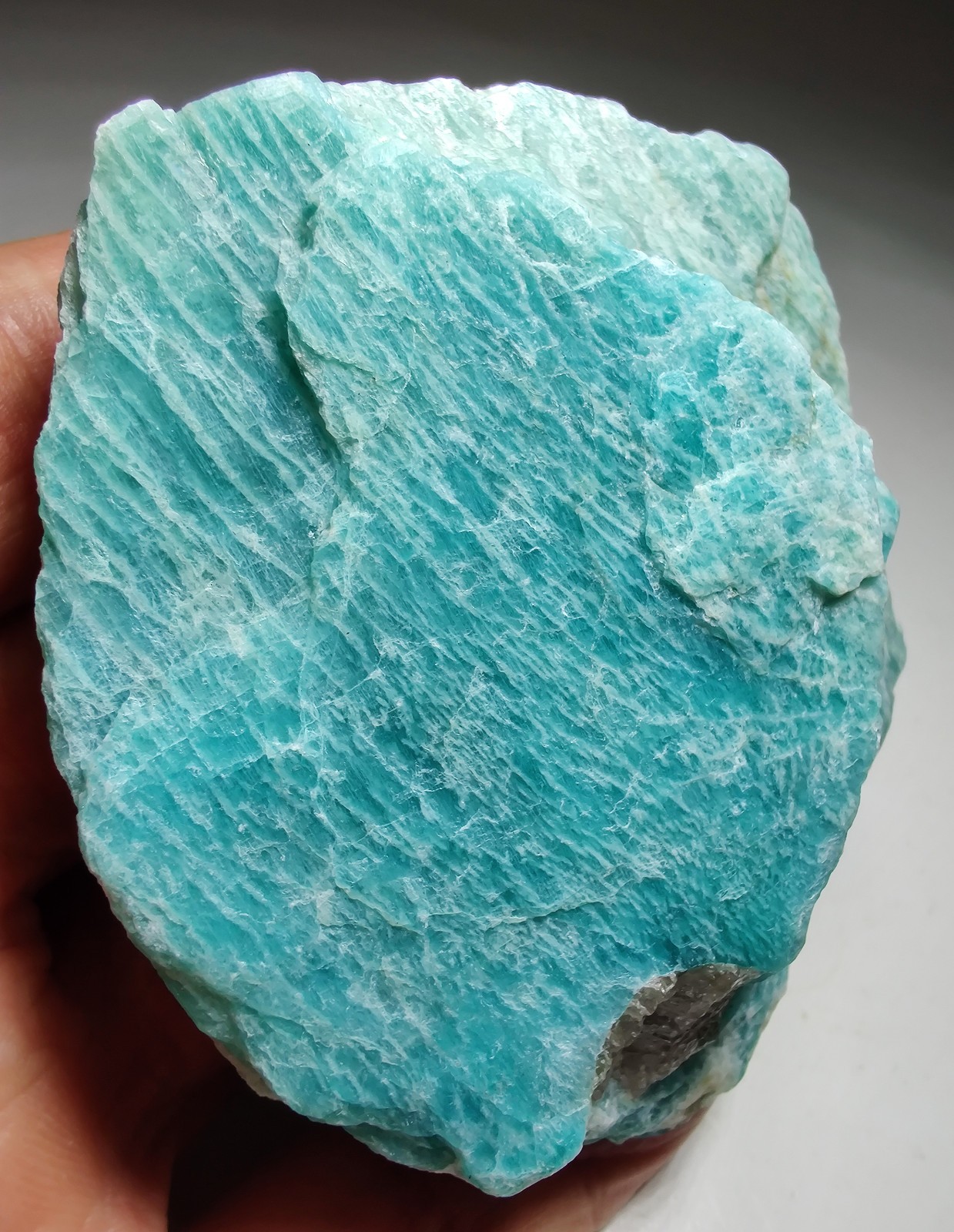 Amazonite with incrdible color. Antananarivo, Madagascar. 268 grams.