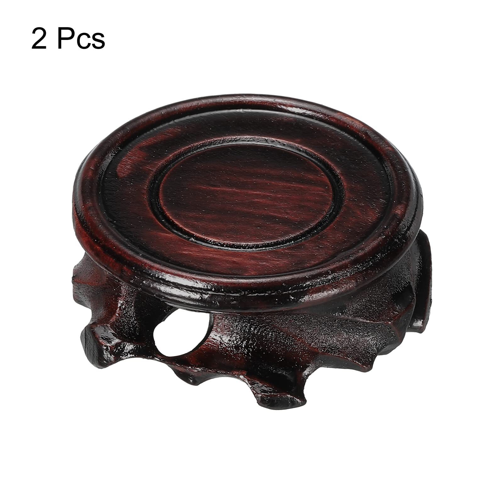 Wooden Stand Holders Displays Base 50mm Diameter Black for Vase Bonsai Stone …