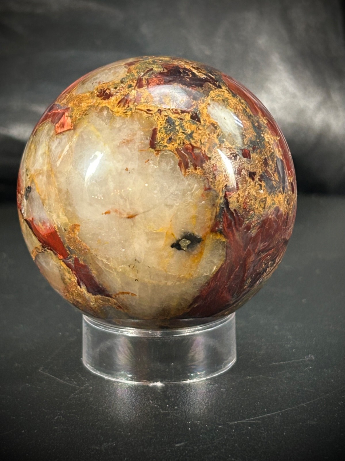 2.2″ Pietersite Sphere With Acrylic Stand 8.4oz (241 grams)