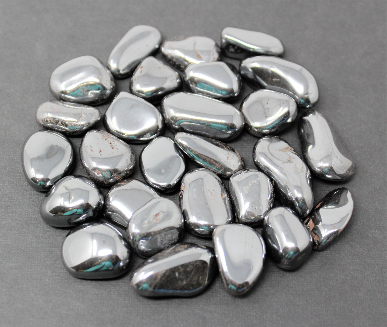 1/4 lb Bulk Lot Hematite Tumbled Stone (Crystal Healing Grounding) 4 oz