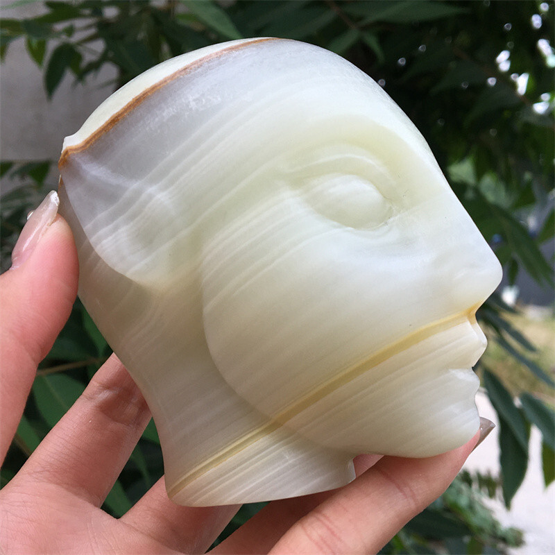 740g Natural Afghan Jade Quartz Hand-carved Avatar Healing 1PC ,k4702/