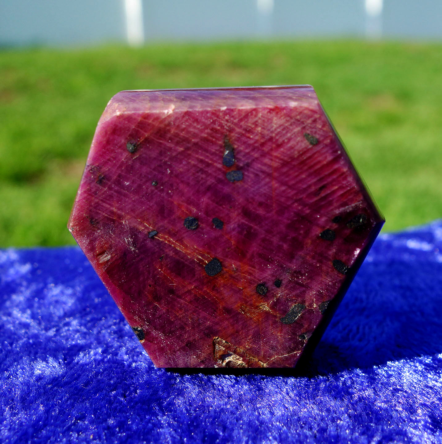 Red RUBY Corundum with HEMATITE Inclusions Gem Stone Crystal For Sale Polished