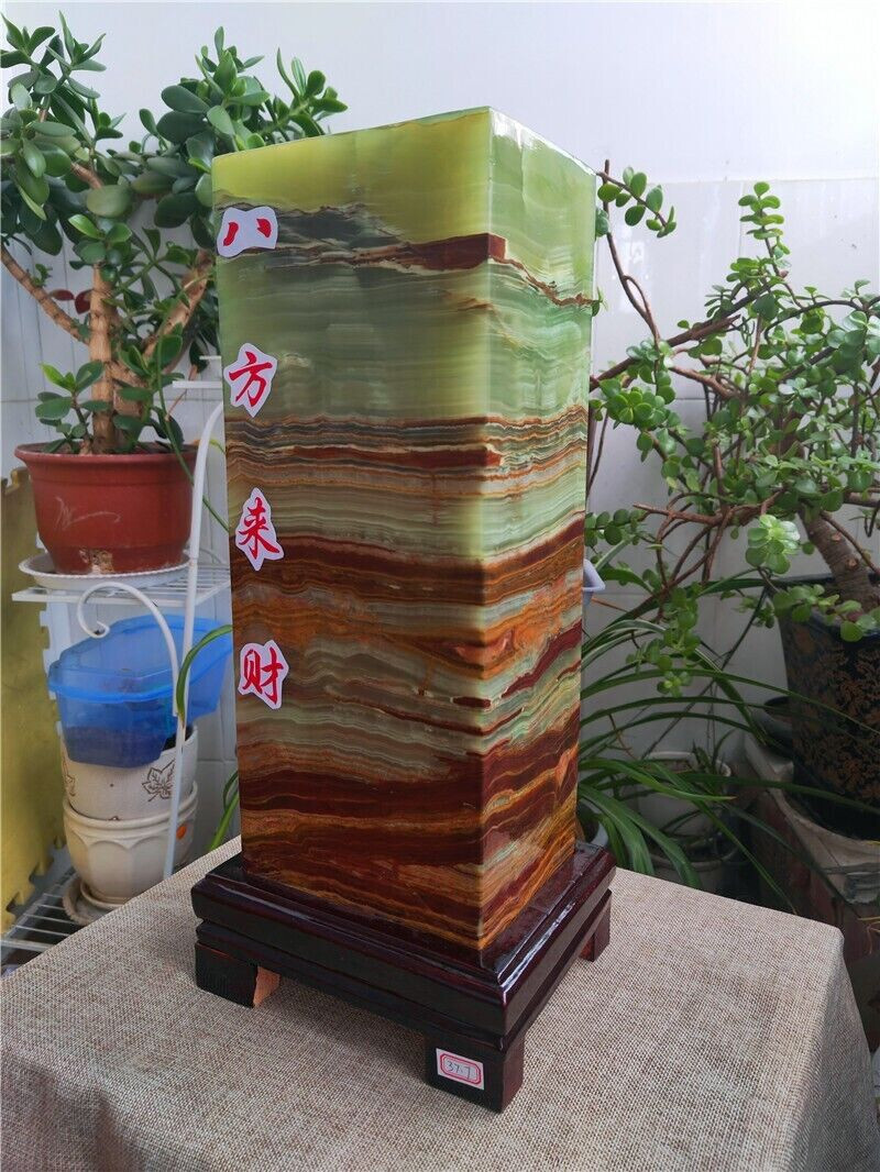 43 lb Natural Green Jade Cube Specimen Healing Afghanistan #C2