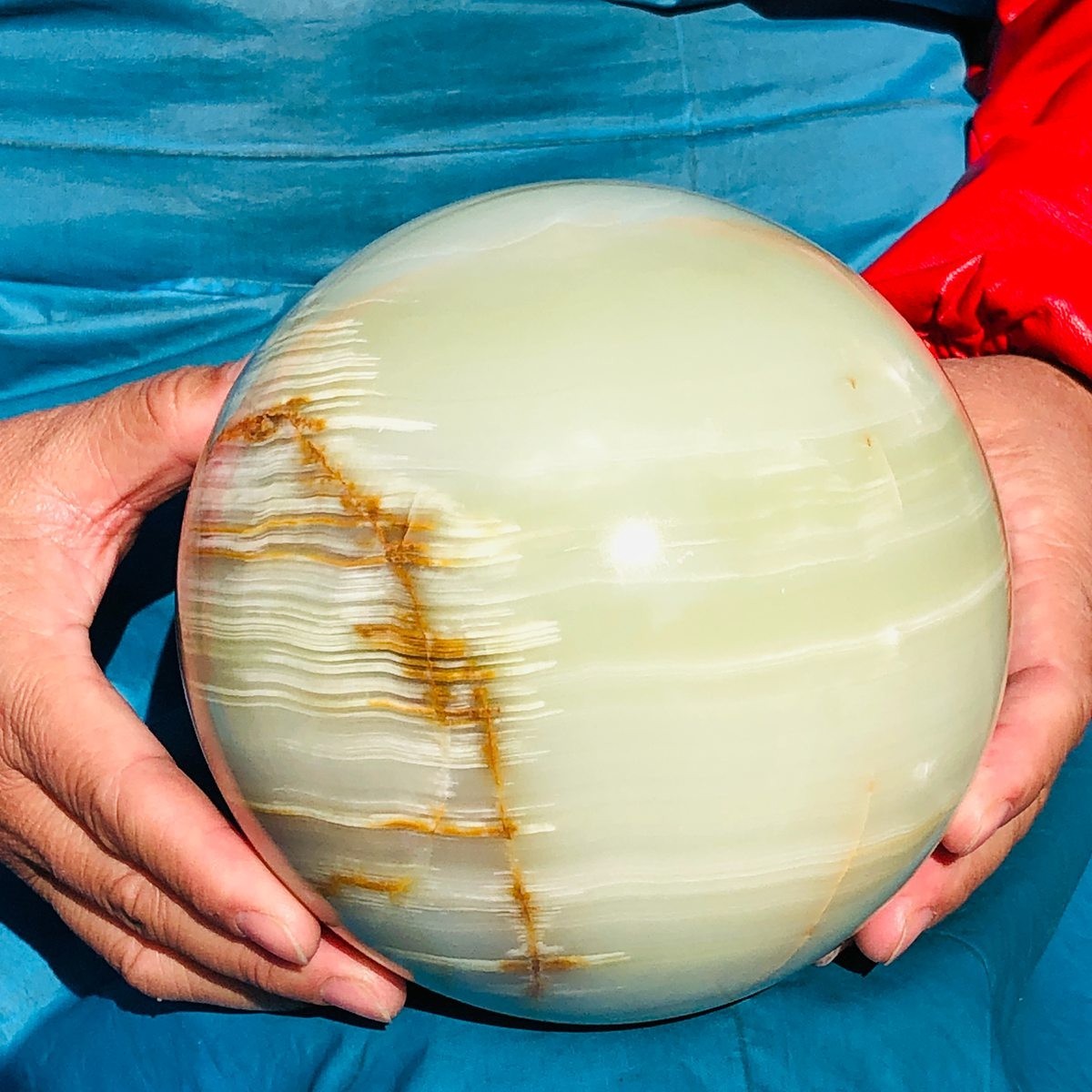 4170g Natural Afghan Jade Chakra Quartz Sphere healing ball Specimen