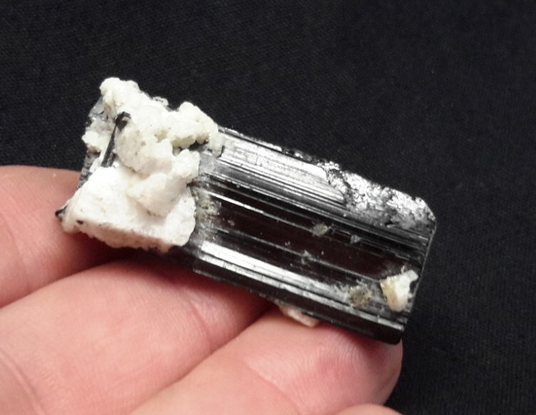 40mm BLACK TOURMALINE with QUARTZ from Stak Bala, Pakistan