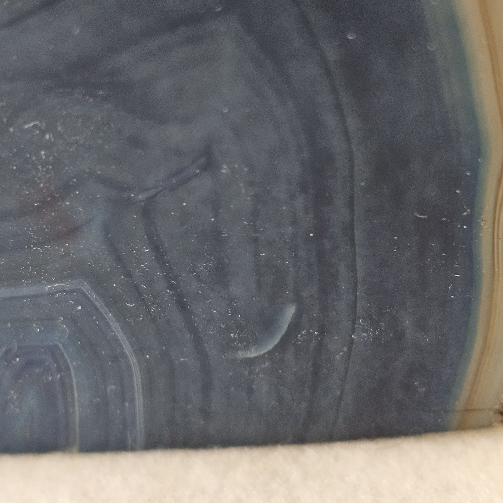 Polished Collectible Agate with beautiful Blue, White And Gray Paper weight.