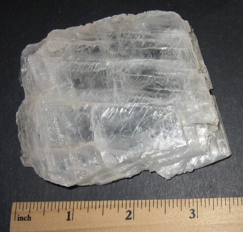 3.3″ x 2.5″ NATURAL ROUGH CLEAR SELENITE CRYSTAL MINERAL FROM UTAH USA 171.9g *3