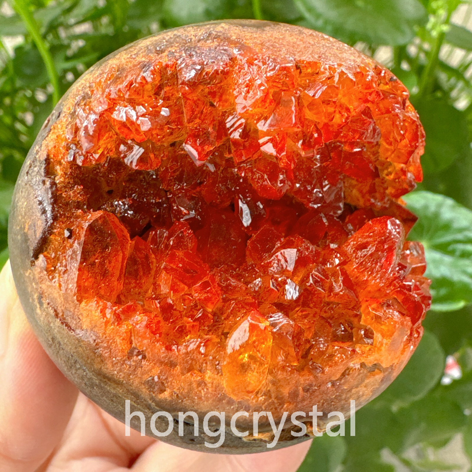 200g-300g Natural Citrine geode quartz cluster crystal specimen healing