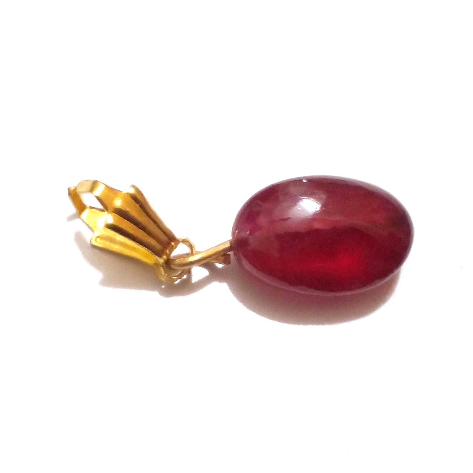 Attractive Top 4.55 Crt Red Ruby Drill Tumble Beads Ruby Cabochon Loose Gemstone