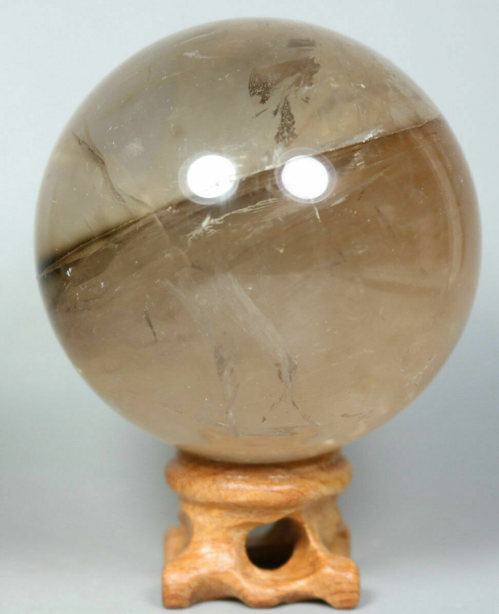 0.95lb Natural RED FIRE QUARTZ Hematoid Crystal PHANTOM MULTI-INCLUSIONS Sphere