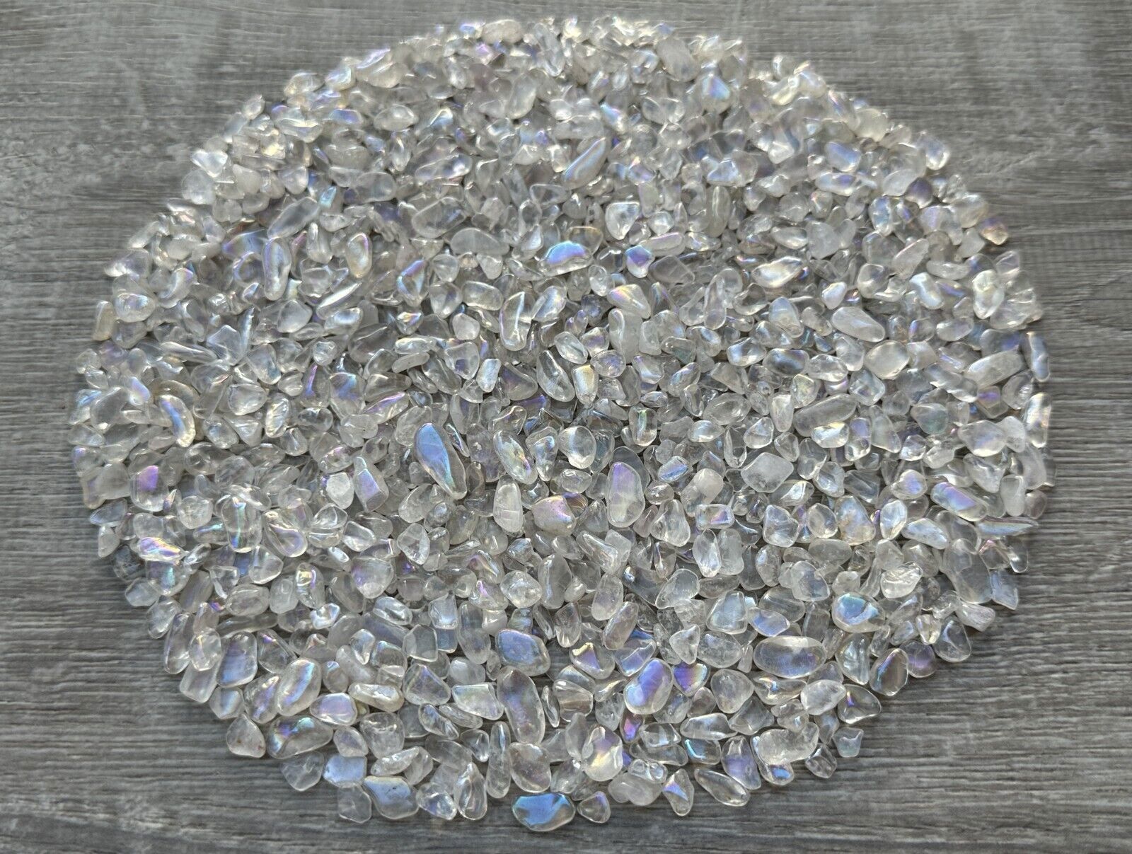 Grade A++ Angel Aura Crystal Semi Tumbled Gemstone Mini Chips 4 – 10 mm,Bulk Lot