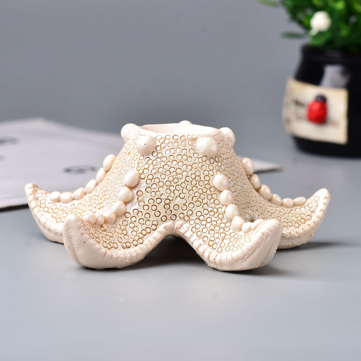 Multi-colored Starfish Crystal Ball Stand Base Room Decor Decoration Holder