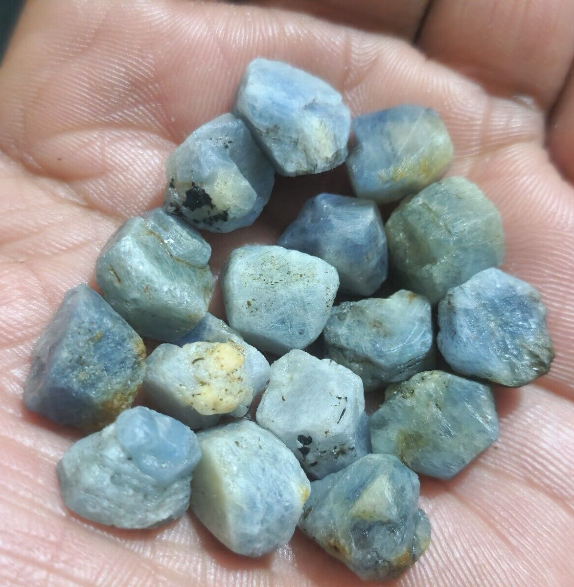 Fantastic Rare Madagascar Blue Sapphire Raw 214 Crt Size 12-16 MM Loose Gemstone