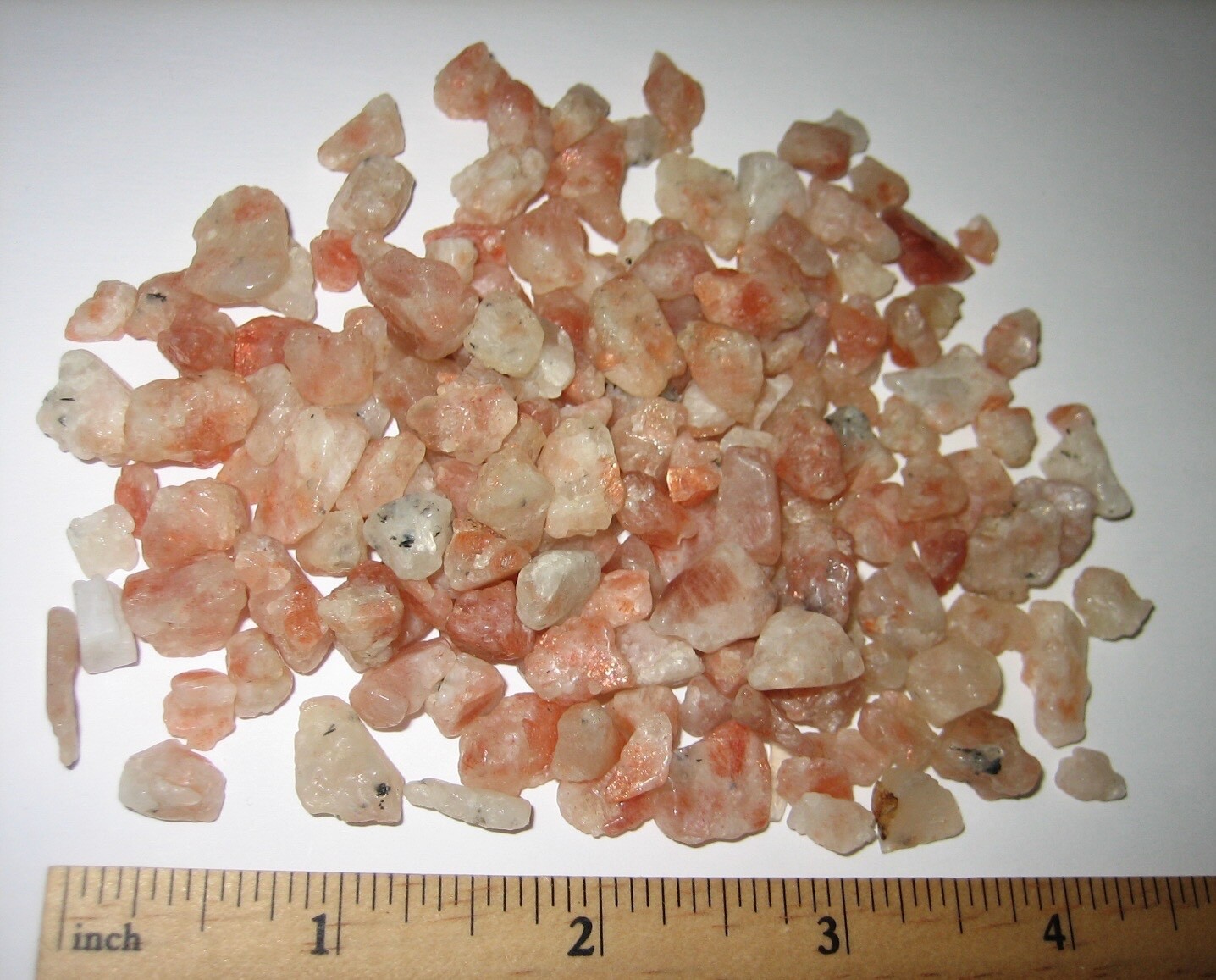 100+ TUMBLED TINY / SMALL NATURAL 0.2″- 0.6″ SUNSTONE CRYSTAL STONES ~ 104.3g *3