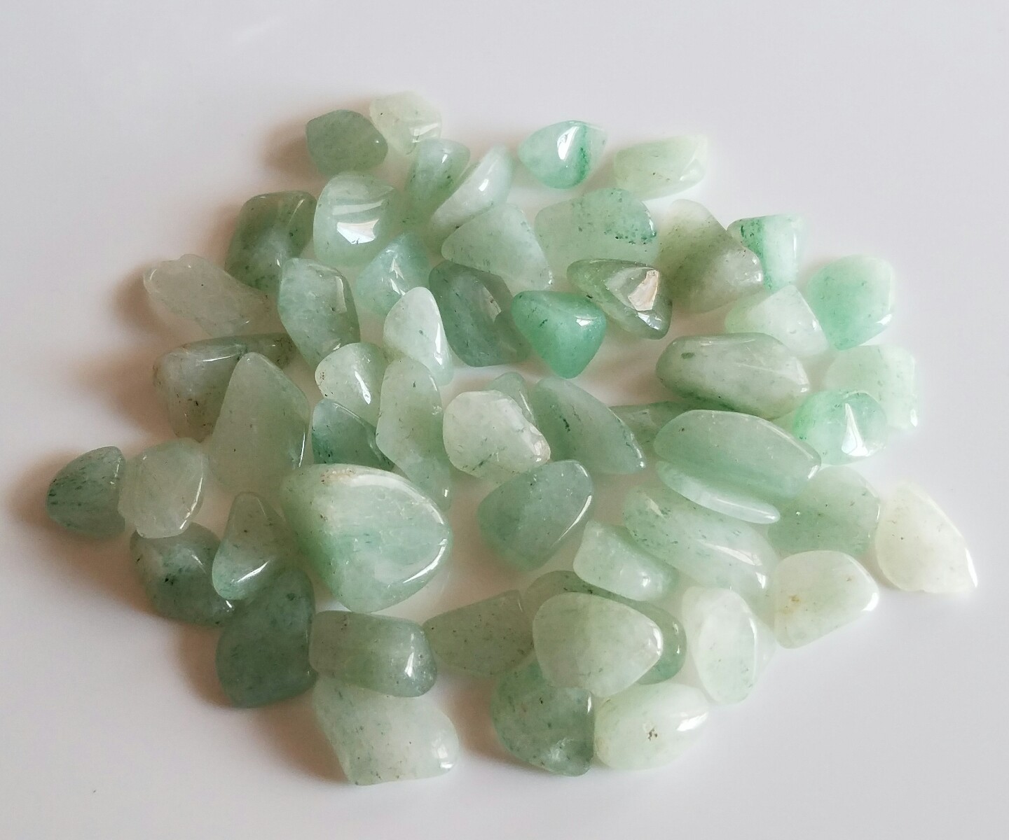 25g Tumbled Green Aventurine Gemstone Crystals 8-15 Stones Gem Rock Specimens