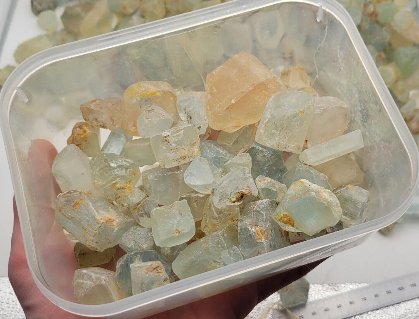 100g Topaz Crystal LOT! – Jos Plateau, Nigeria – Rough Blue Topaz Gemstones