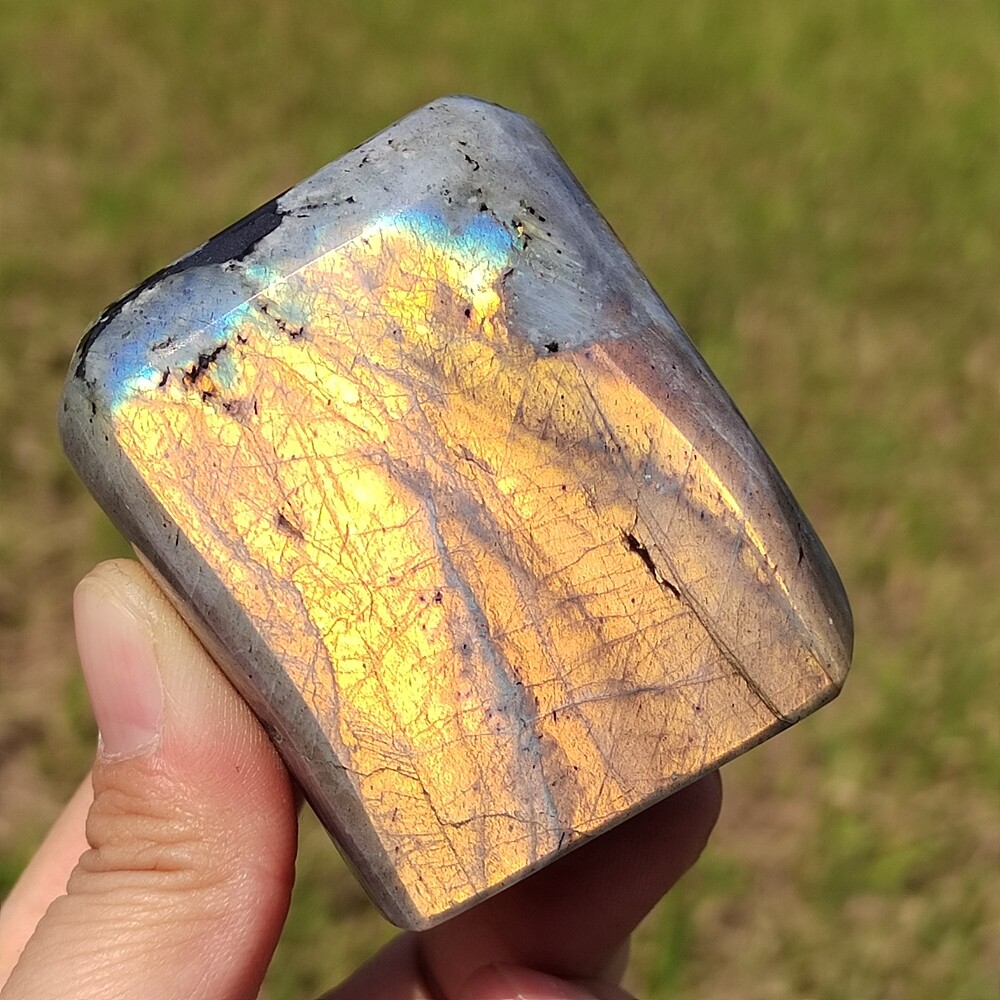 AAA+Natural Labradorite Quartz Crystal Spectrolite Mineral Specimen Healing 283g