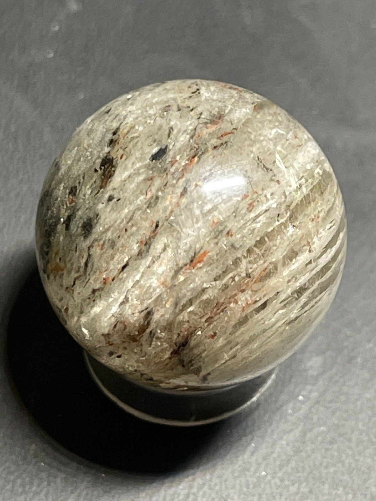 Amphibole Scenic Thousand Multi Layer Quartz Sphere Ball Orb Marble 22.5mm, 14g
