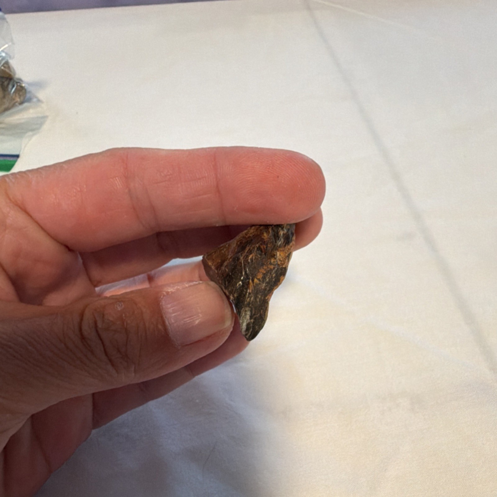 Small Brown and White Rough Mineral Specimen Display Piece Rock