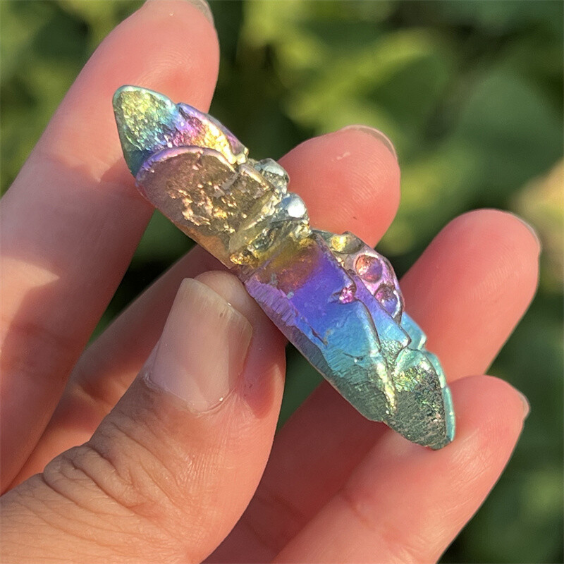 2″ Natural Rainbow Ore Quartz Carved Spider skull Crystal Healing Random 1pc