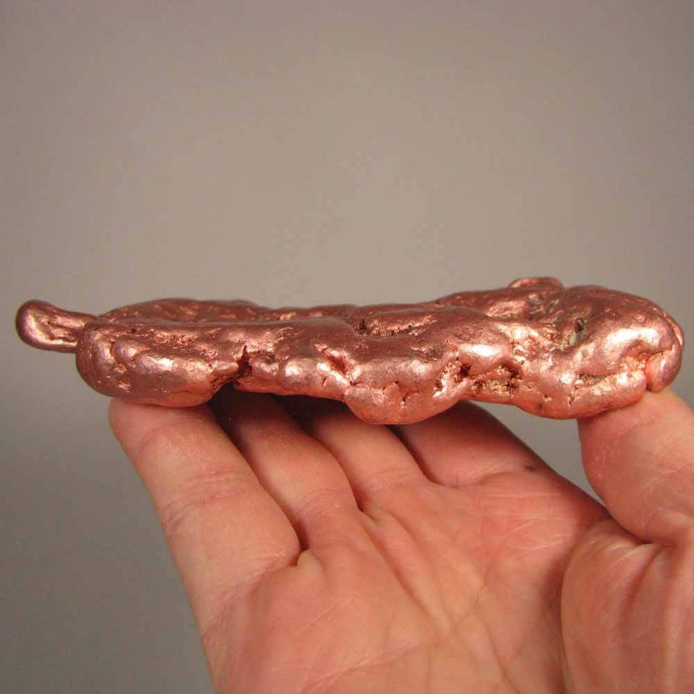 5.3″ NATIVE COPPER NUGGET – Keweenaw Peninsula, Michigan – 1.2 lbs.