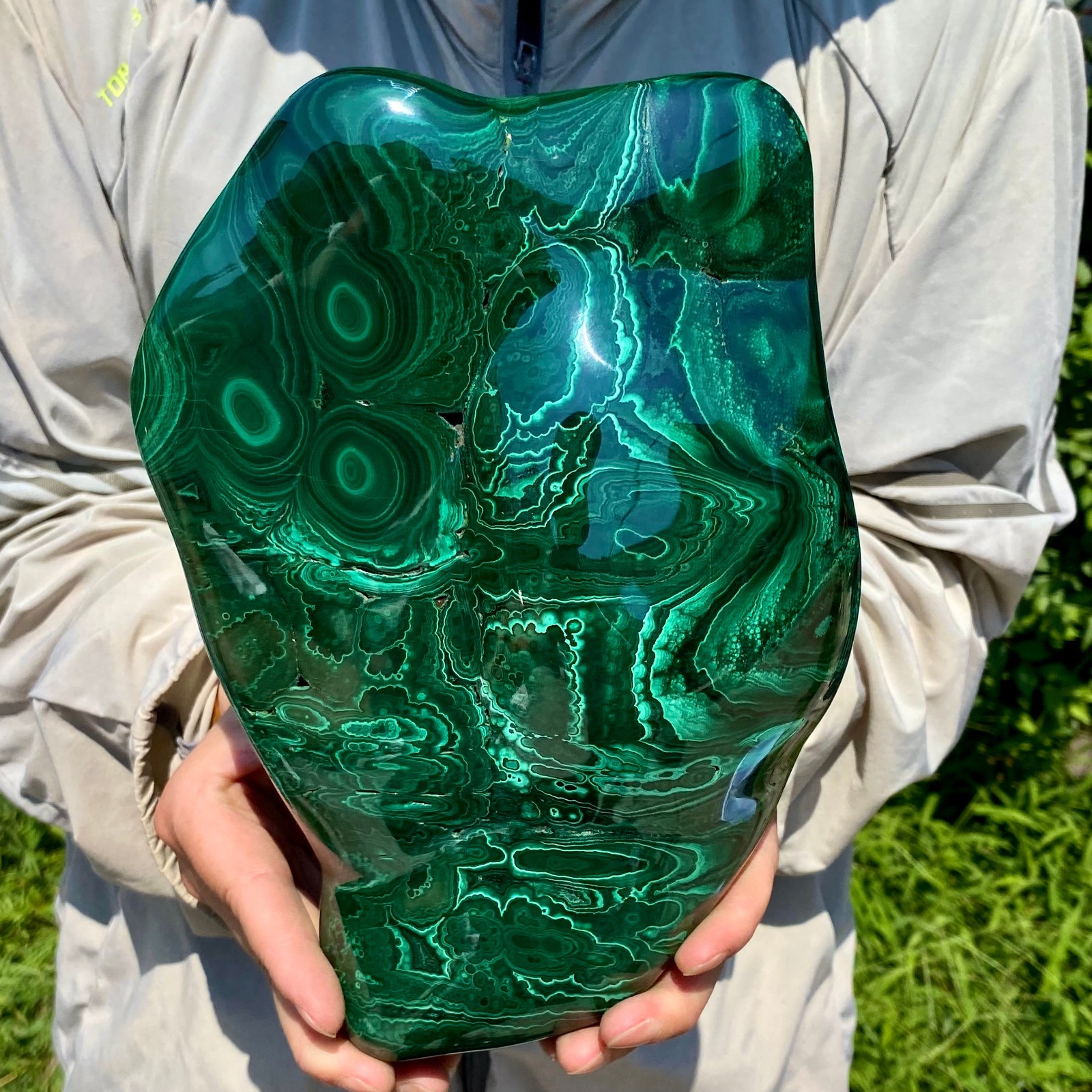 8.15LB Natural Polished Malachite Mineral freeform specimen Reiki Stone