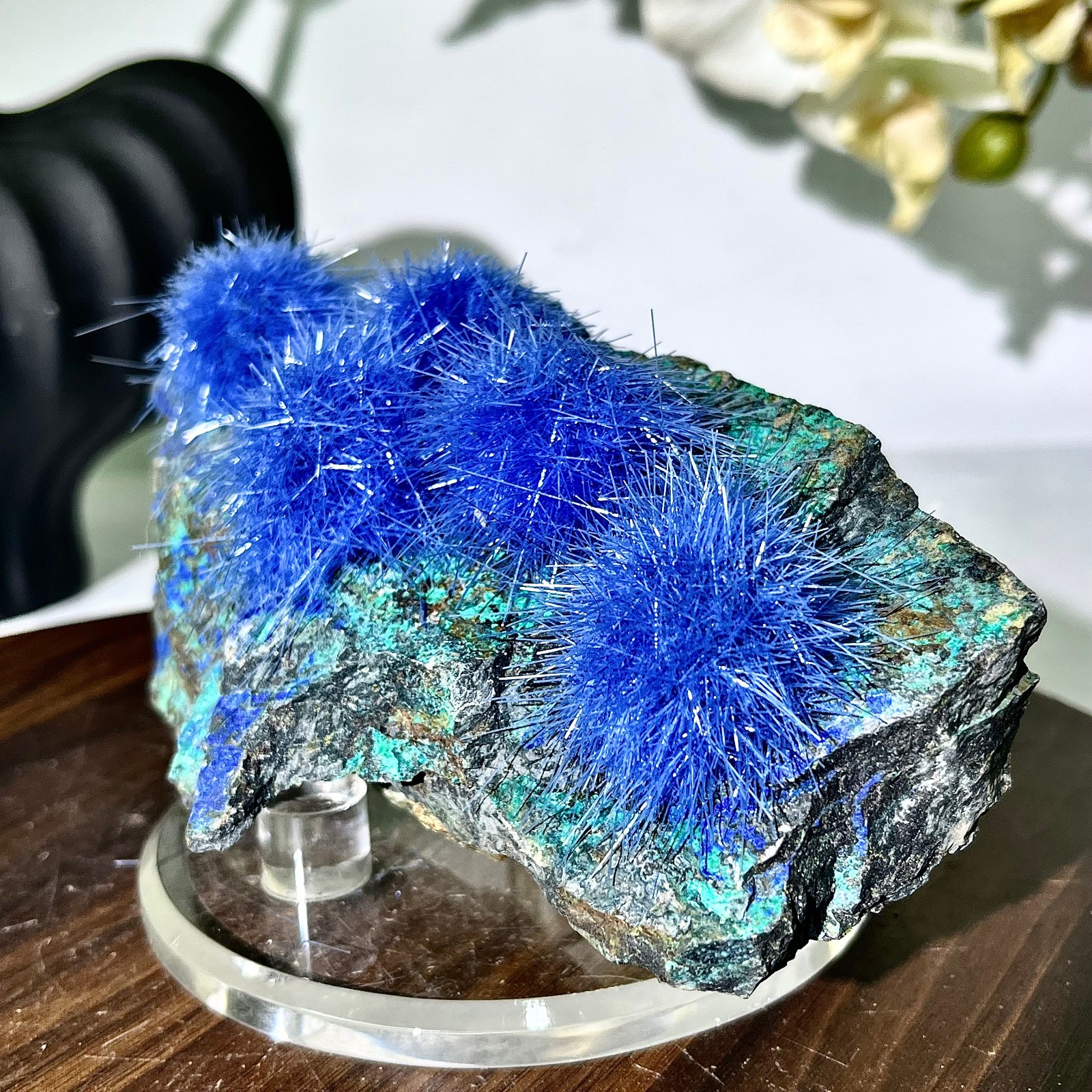 1.69LB Blue Natural Goethite Crystal Quartz Energy Ore Healing Mineral Specimen