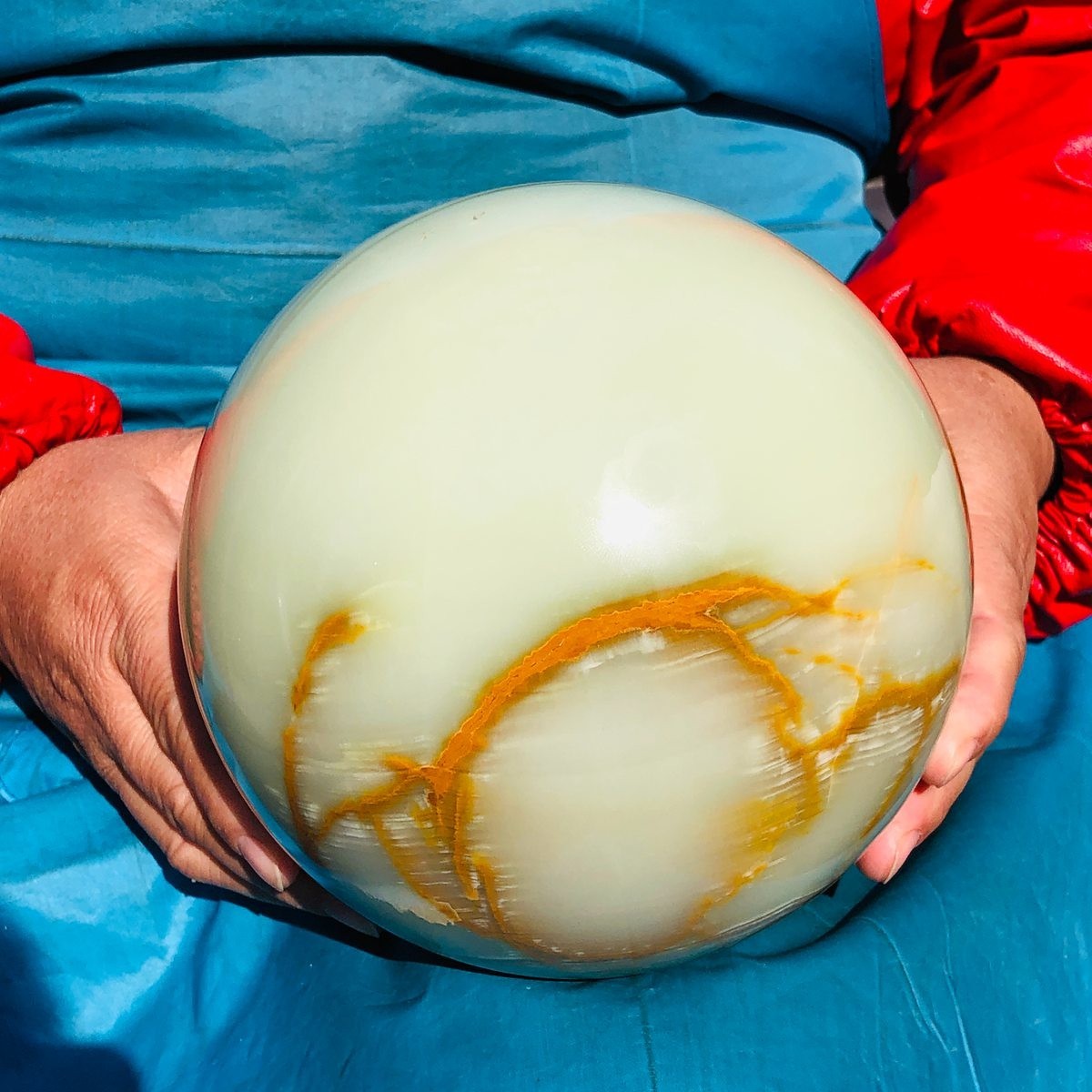 6000g Natural Afghan Jade Chakra Quartz Sphere healing ball Specimen