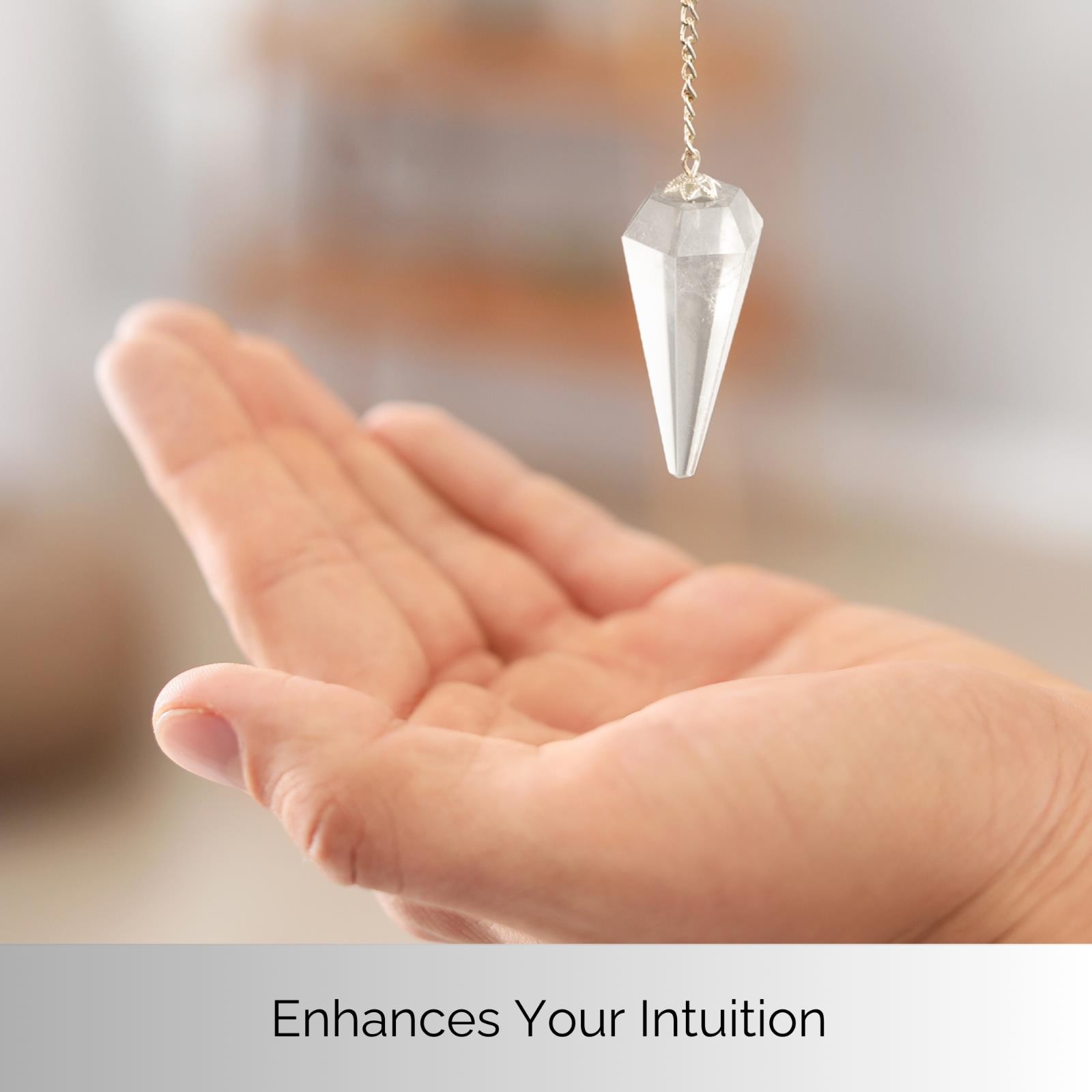 Clear Quartz Pendulum Crystal Divination Tools — Dowsing Pendulum Crystal with C