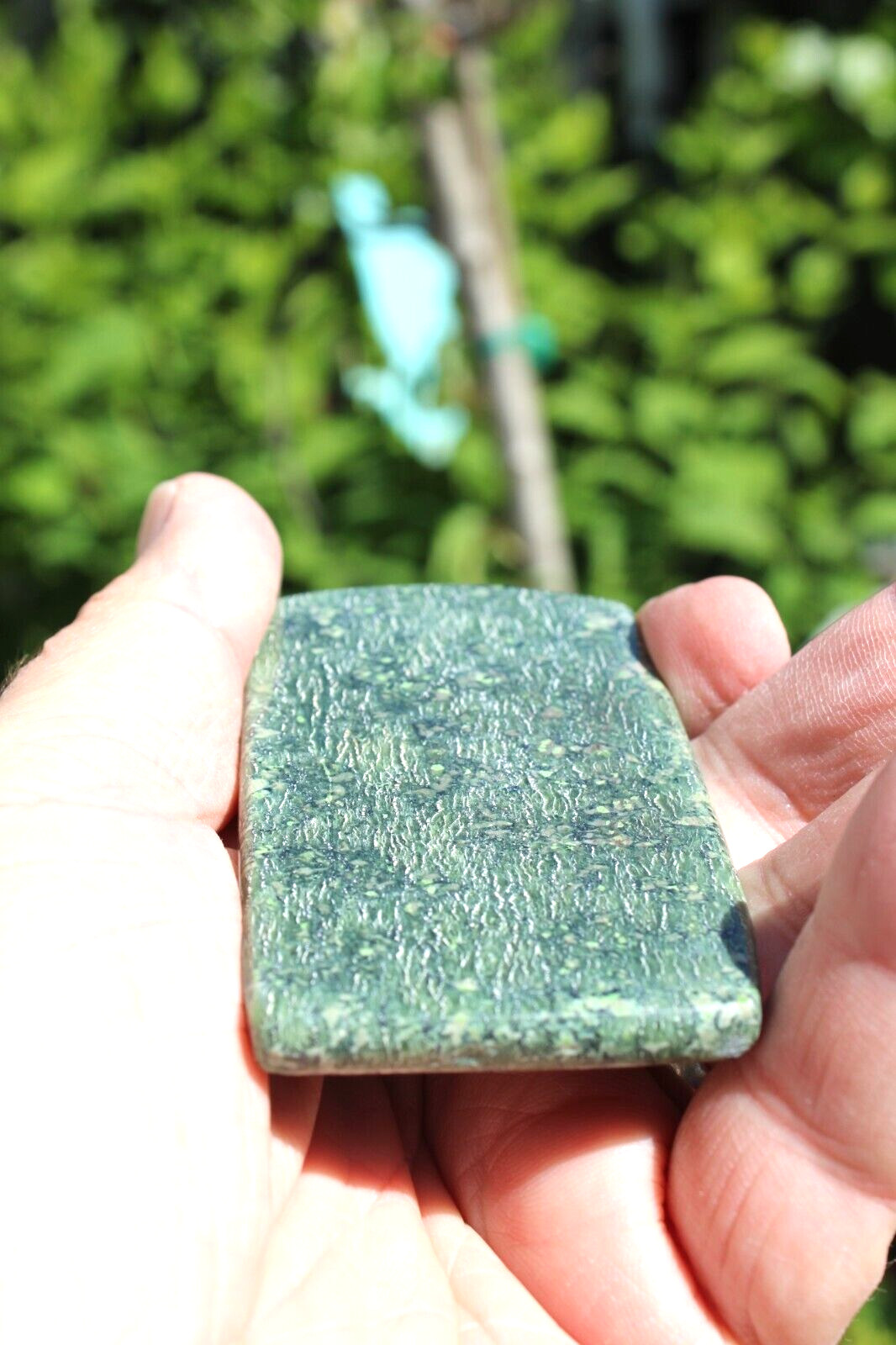 Beautiful Small SERPENTINE Polished Slab 3 1/4″ x 1- 7/8″-2.4 oz. / 65.8 grams