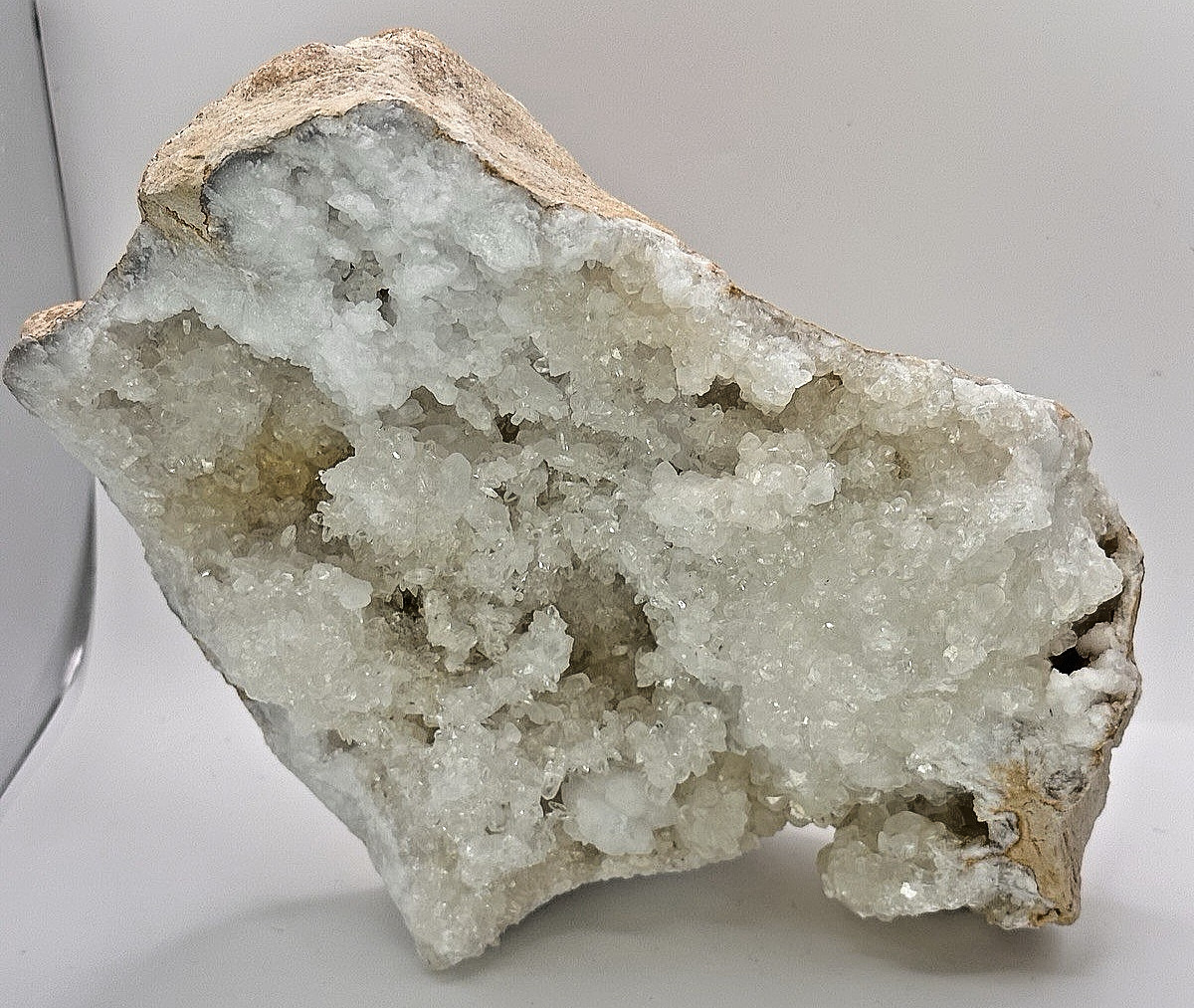 Large 5lb Quartz Geode Cluster Self-Standing Natural Crystal Display Specimen