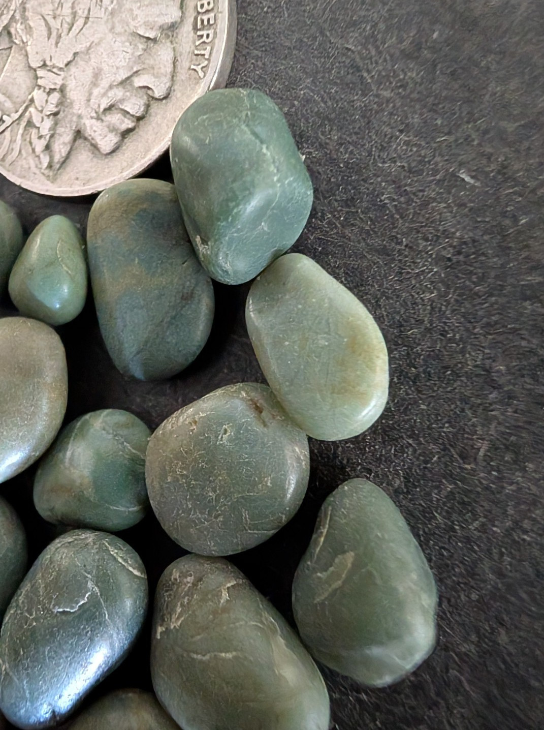 Big Sur Jade Lot 50 Ocean Polished Small Jewelry Stones Round Oval Teardrop