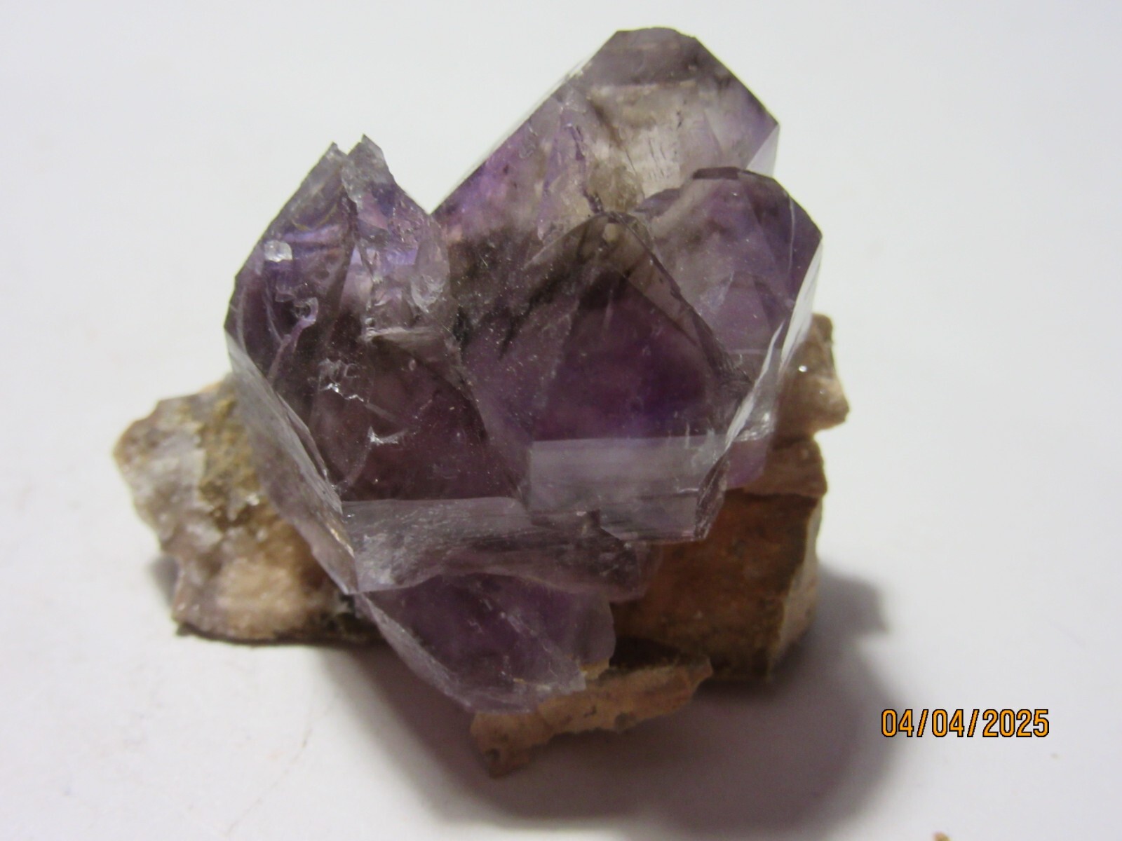 Czechoslovakia Amethyst Quartz 1 5/8″ Cluster on Matrix Collectible CAQCM-7s