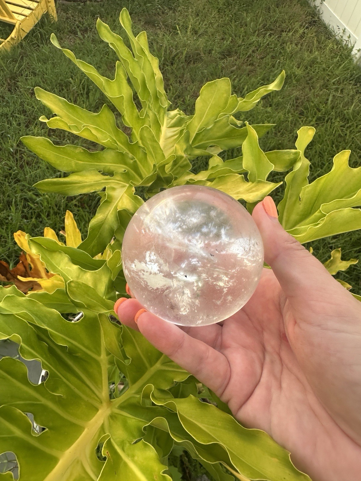 Clear Crystal Sphere Ball Mineral Display Specimen Clear Crystal Sphere Ball