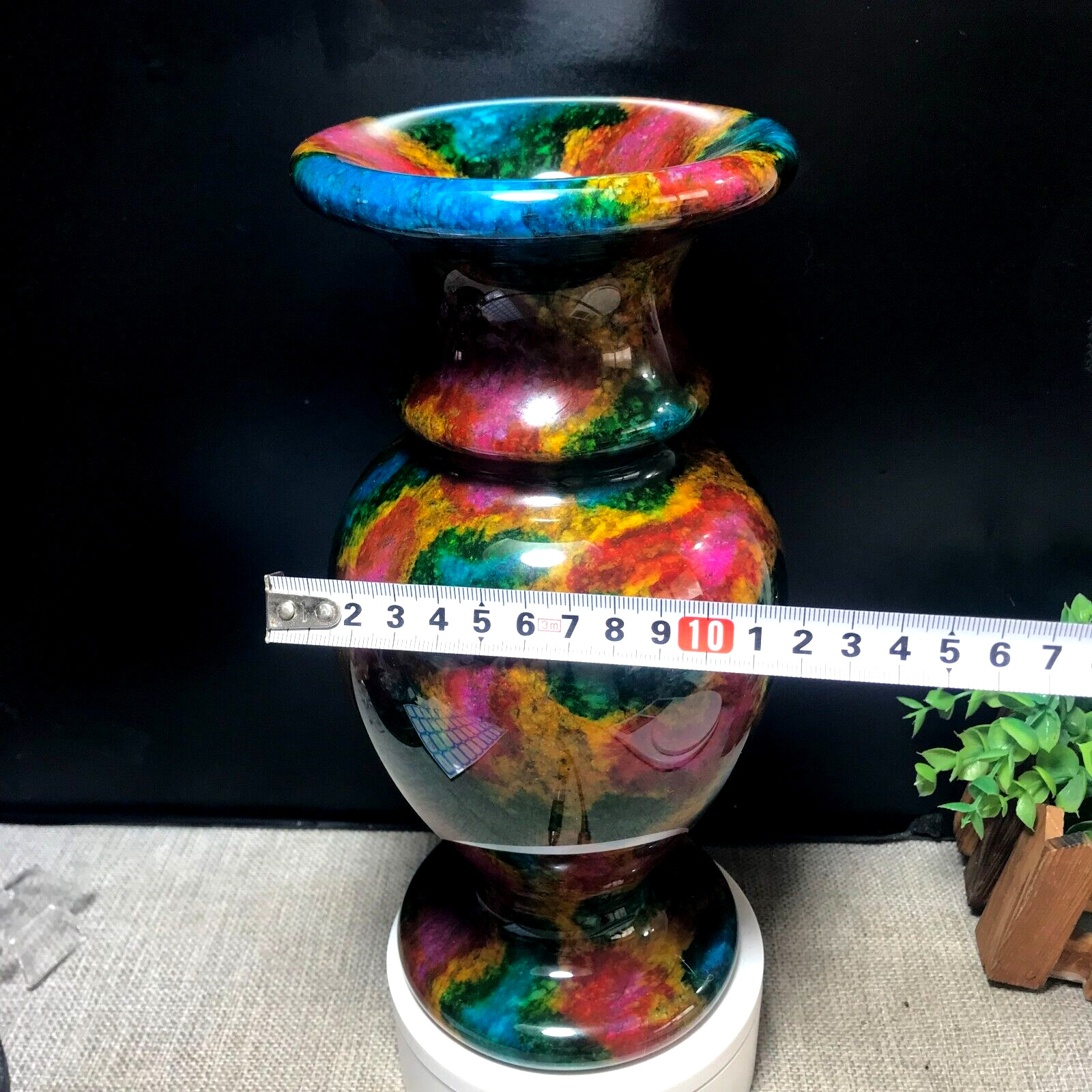 1PCS 3.2kg “Seven Colors Jade” Crystal Quartz Vase Specimen Collection