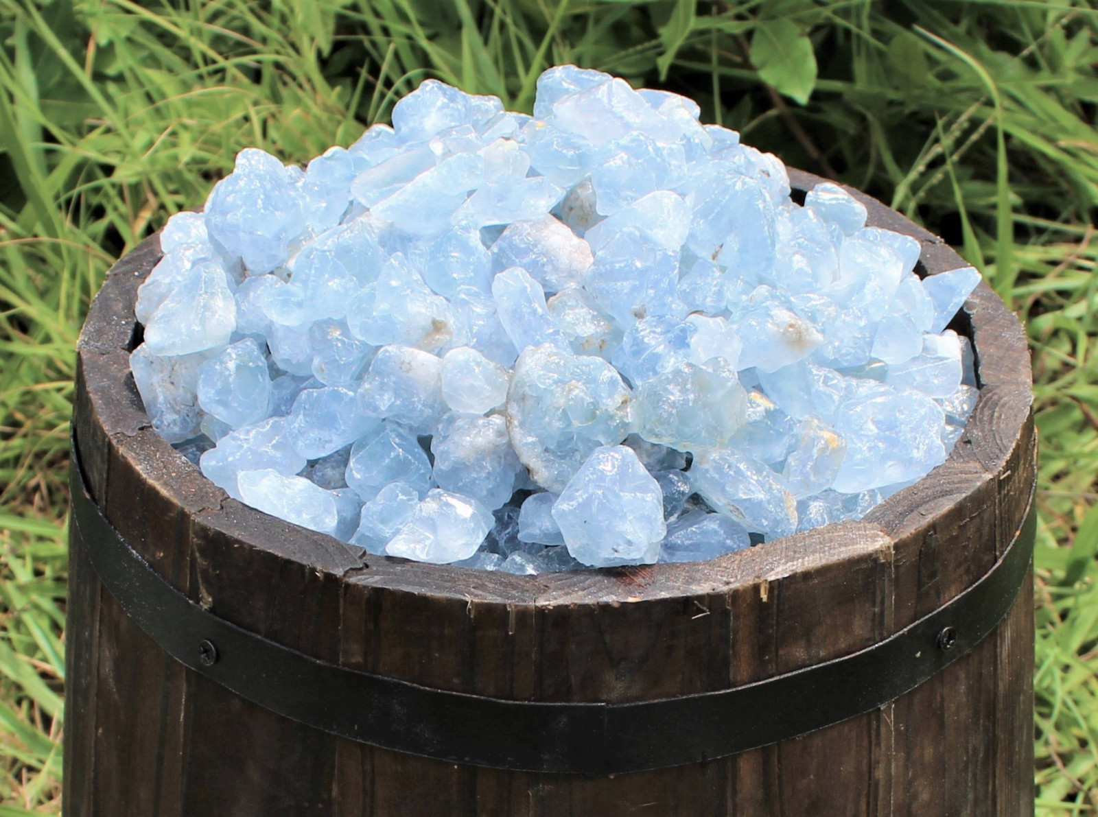 Celestite Rough Chips Natural Stones: Lot of 4 Pieces