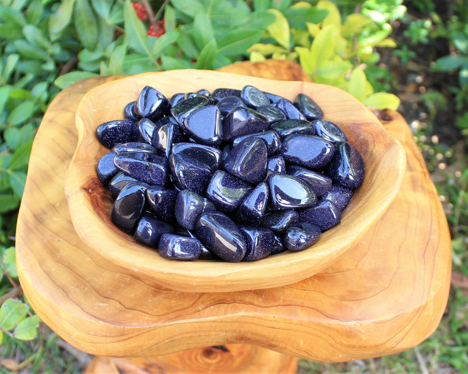 1/4 lb Lot Blue Goldstone Tumbled Stones (Crystal Healing Reiki Chakra) 4 oz