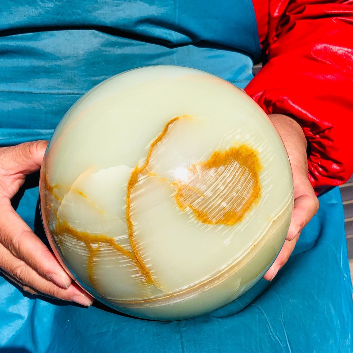 6000g Natural Afghan Jade Chakra Quartz Sphere healing ball Specimen
