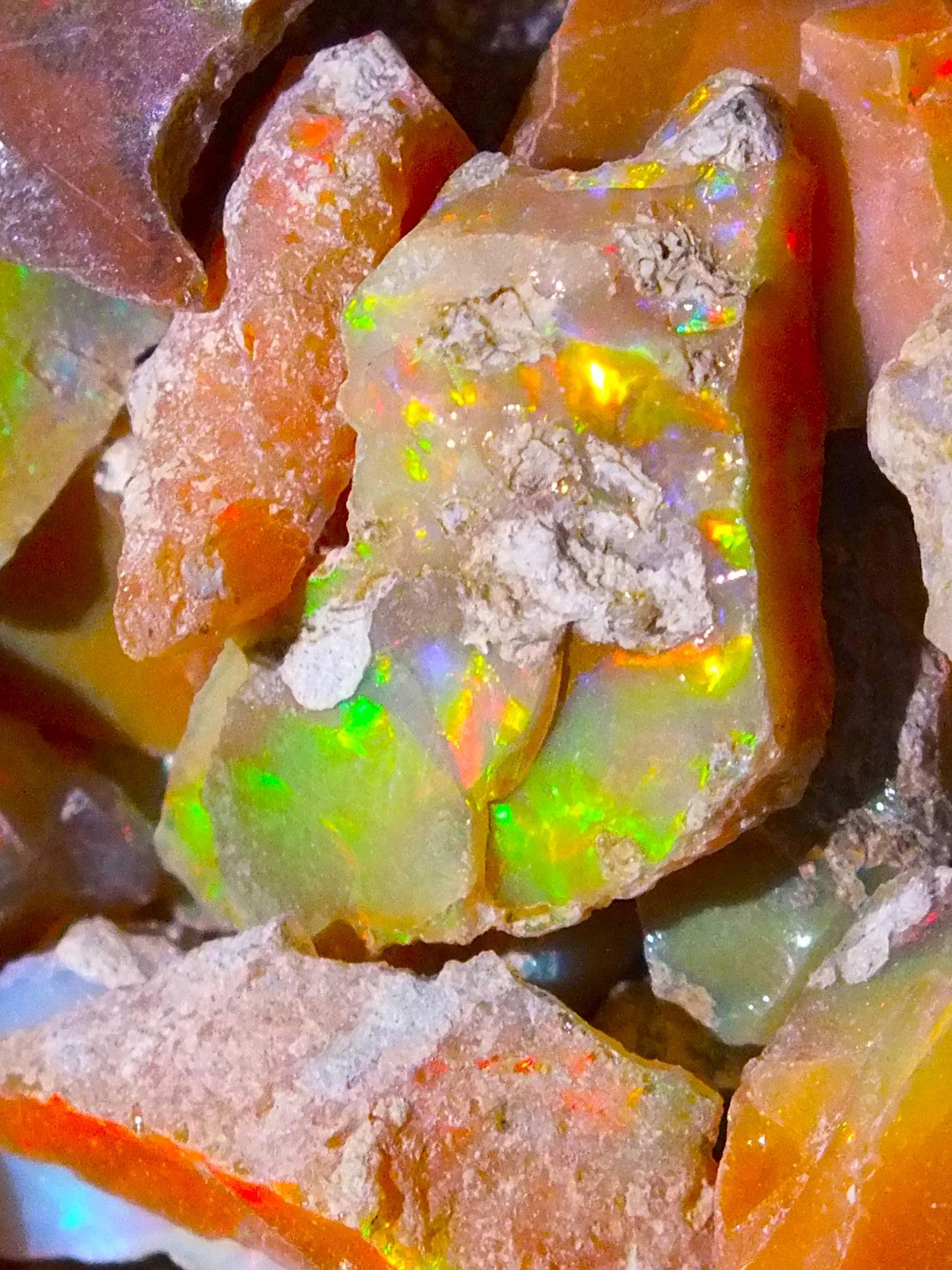 Opal Rough Lot 5 Pieces Natural Ethiopian Welo Opal Raw AAA cut grade rough