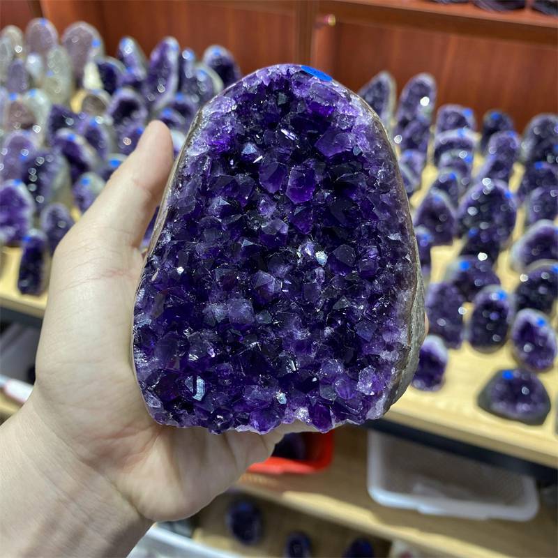 Natural Amethyst Quartz Crystal Cluster Healing Stone Geode Specimen Collections