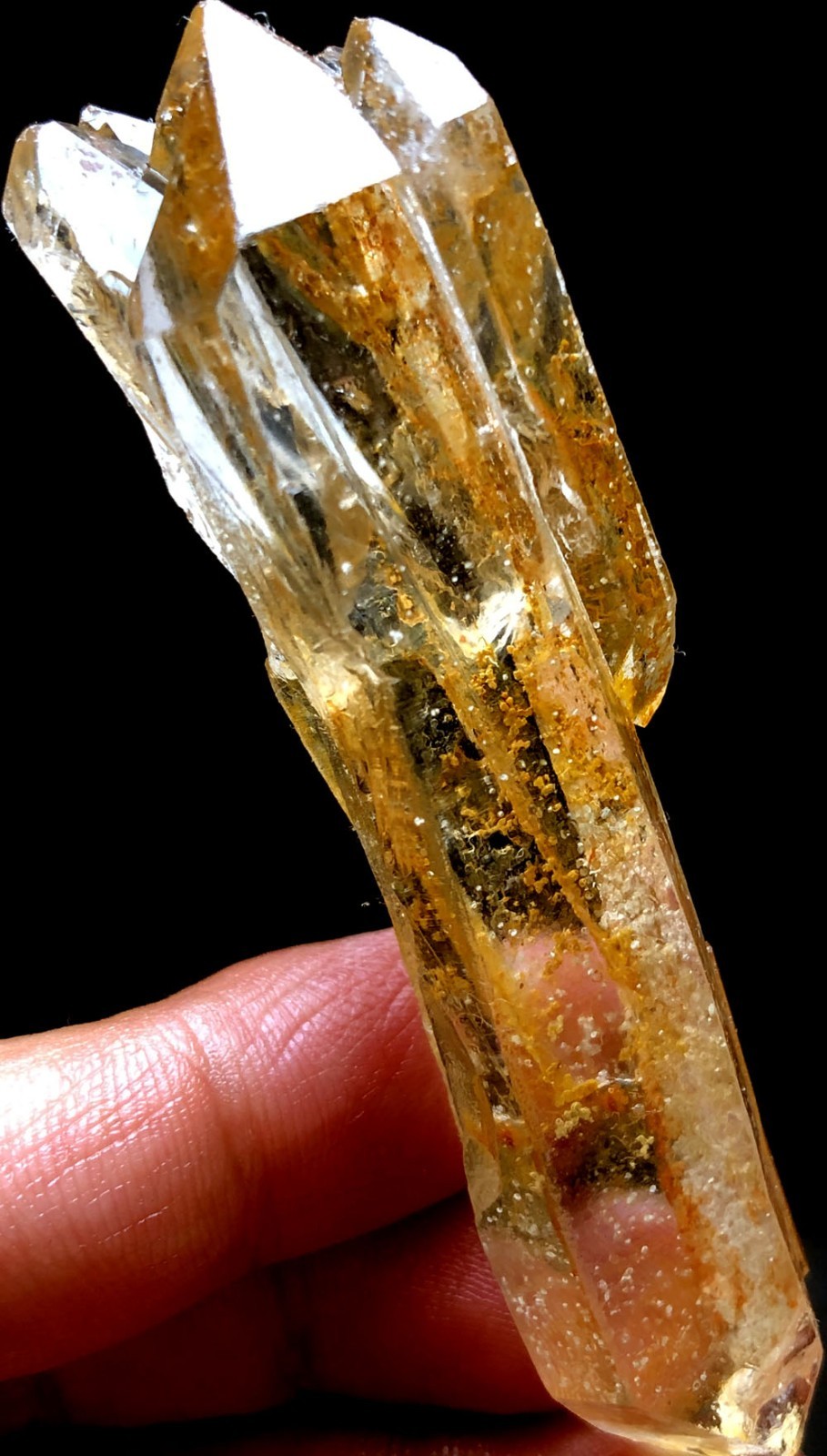 46g 1PC Himalayan Natural singing Lemurian Quartz Lemurian Crystal Point t917