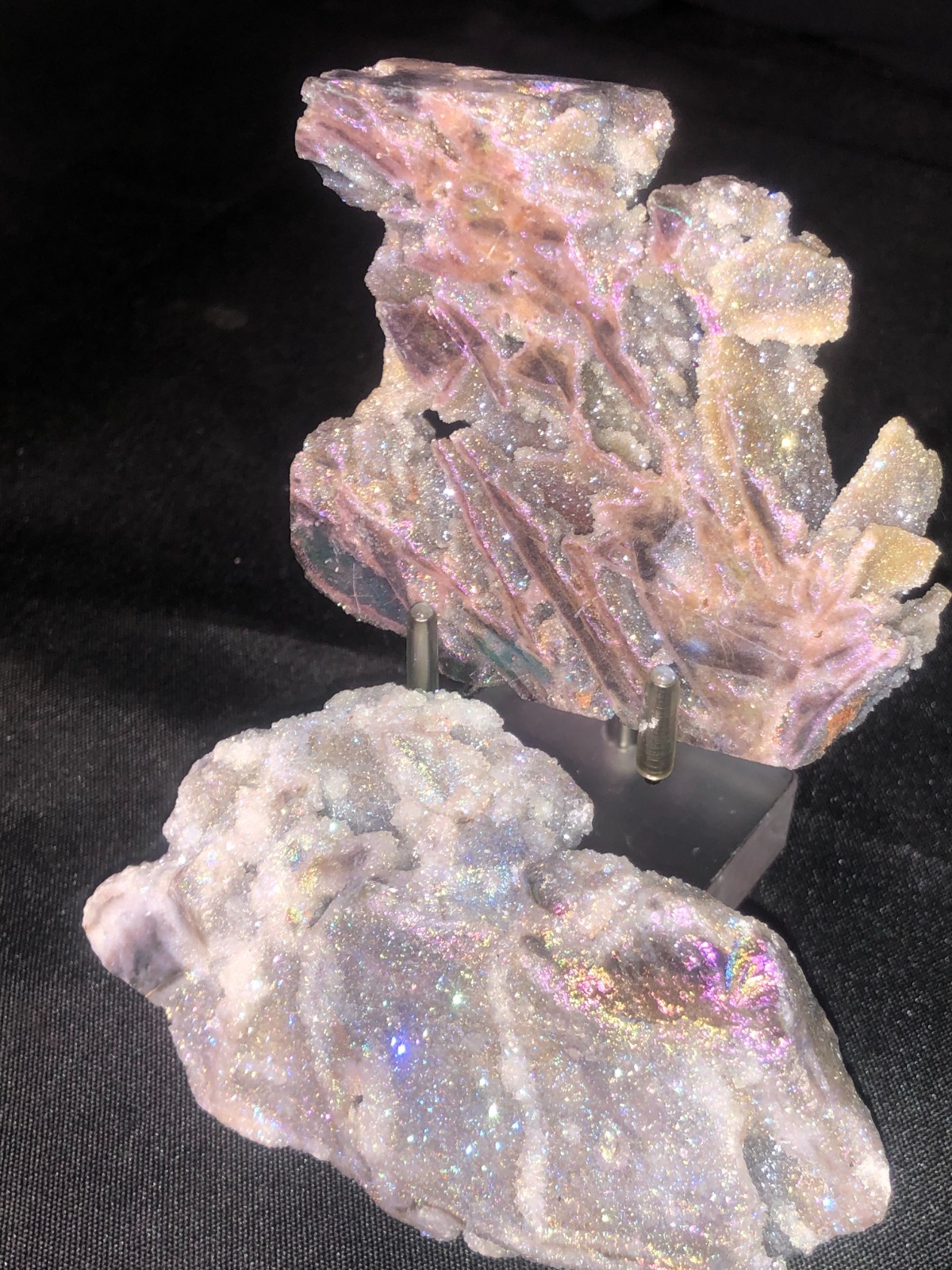 ELECTROPLATED SAPHALRITE 2 PIECE COMES WITH STAND ( NO-RESERVE )